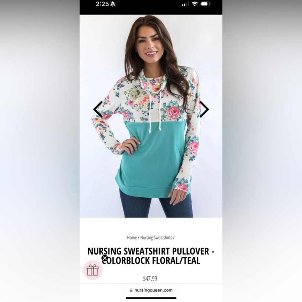 Nursing Queen Floral Cowlneck Sweatshirt